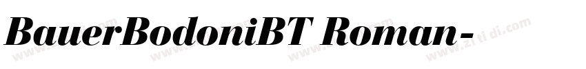 BauerBodoniBT Roman字体转换